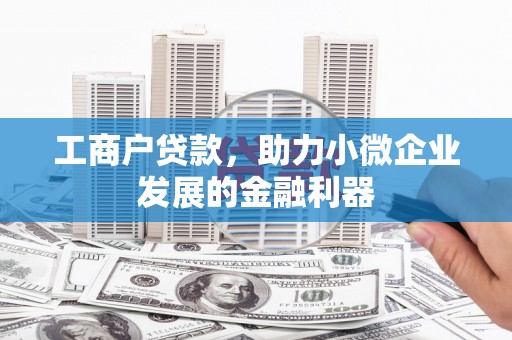 武义工商户贷款，助力小微企业发展的金融利器