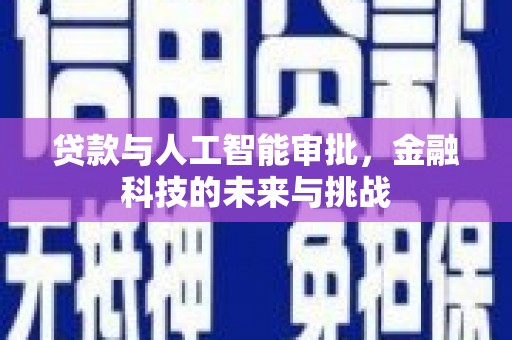 信州贷款与人工智能审批，金融科技的未来与挑战