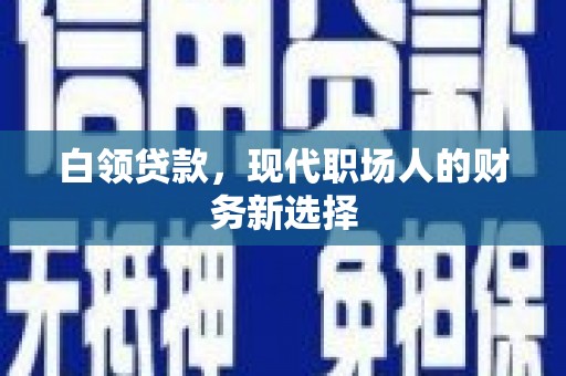 邵东白领贷款，现代职场人的财务新选择