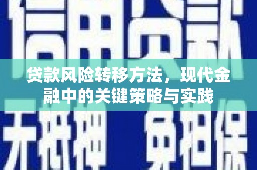 平江贷款风险转移方法，现代金融中的关键策略与实践