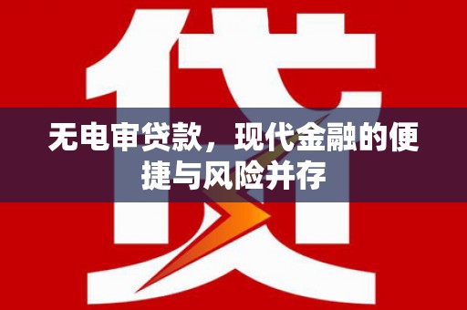 瑞芳无电审贷款，现代金融的便捷与风险并存