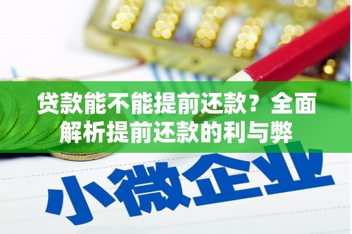 伊犁哈萨克贷款能不能提前还款？全面解析提前还款的利与弊