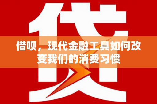 息县借呗，现代金融工具如何改变我们的消费习惯