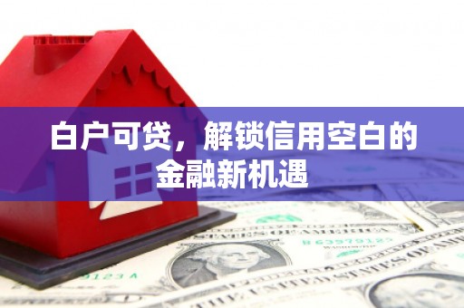 榕城白户可贷，解锁信用空白的金融新机遇