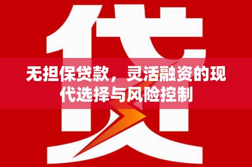 岫岩无担保贷款，灵活融资的现代选择与风险控制