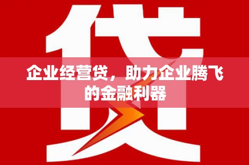 忠县企业经营贷，助力企业腾飞的金融利器