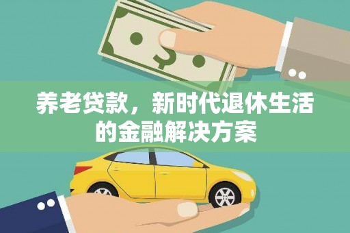 丰顺养老贷款，新时代退休生活的金融解决方案