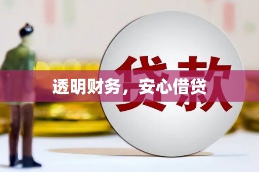 颍泉透明财务，安心借贷