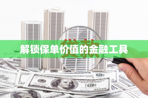 柯桥解锁保单价值的金融工具